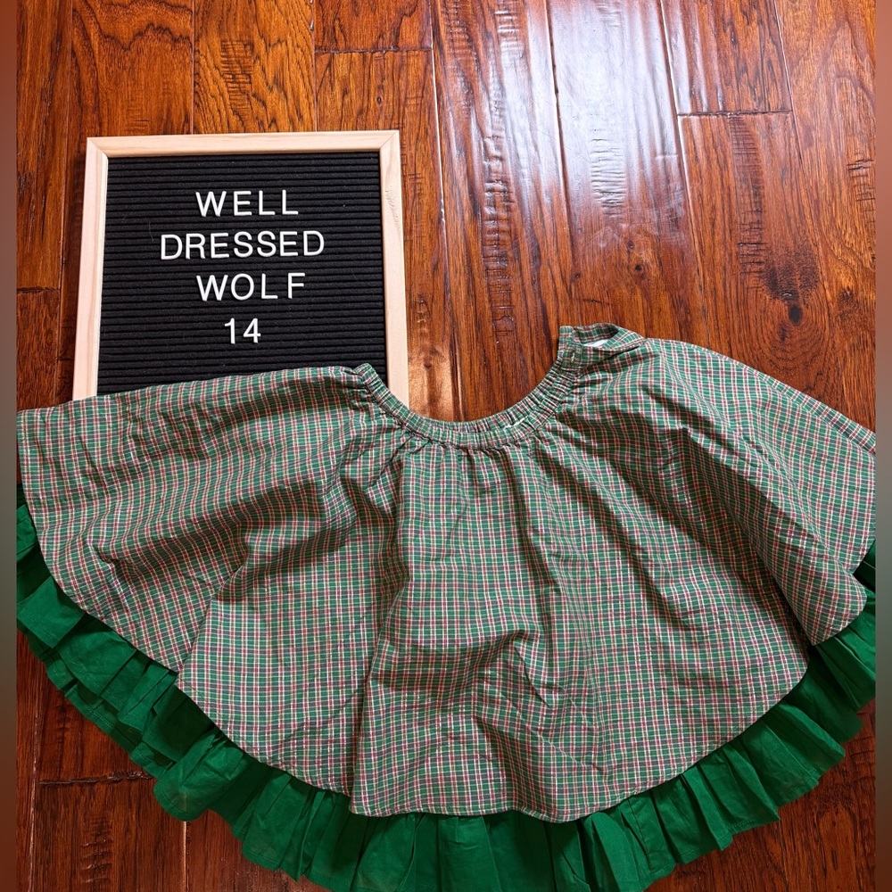 Well Dressed Wolf Green Plaid Skirt NWOT